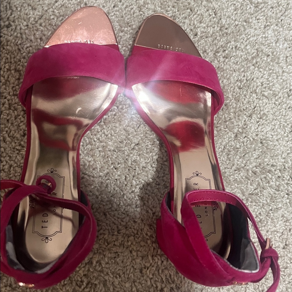 Ted Baker Fuchsia Ankle Strap Heels